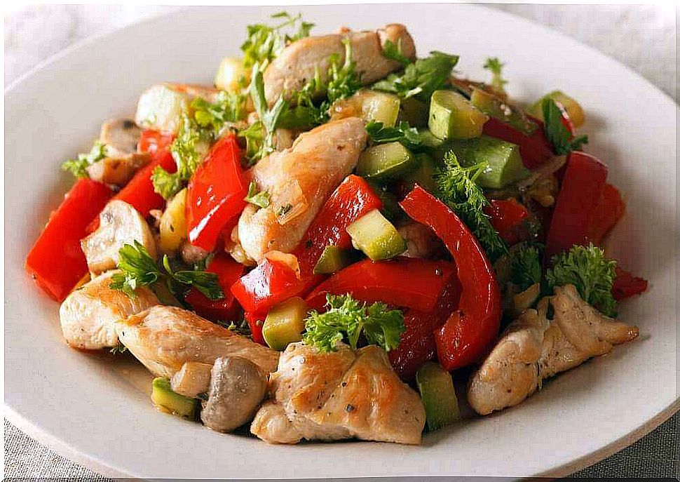 Chicken is a healthy source of protein.