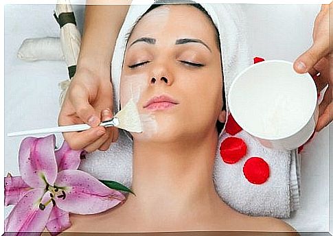 woman in facial treatment