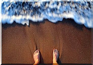 feet in the sand