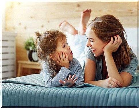 promote the child’s speech by chatting with him all the time