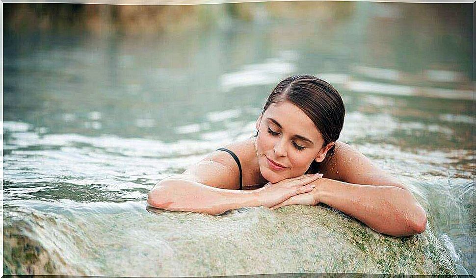 The health benefits of hot springs - they are high in minerals.