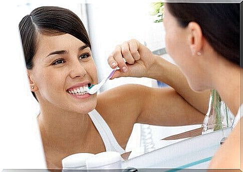 brushing teeth