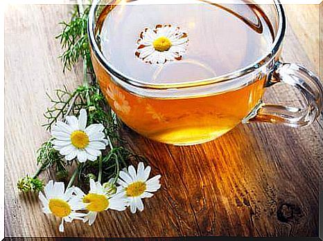 Relaxing extracts to help you sleep better - chamomile tea.